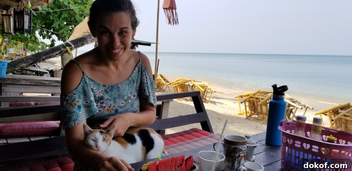 Kitty at breakfast