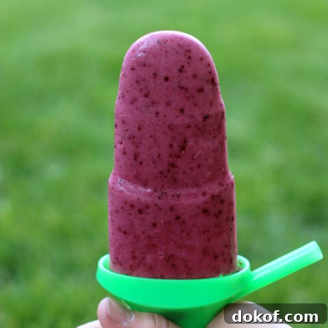 Triple Berry Smoothie Popsicles. Fun, naturally gluten-free treat that's perfect for hot summer days!
