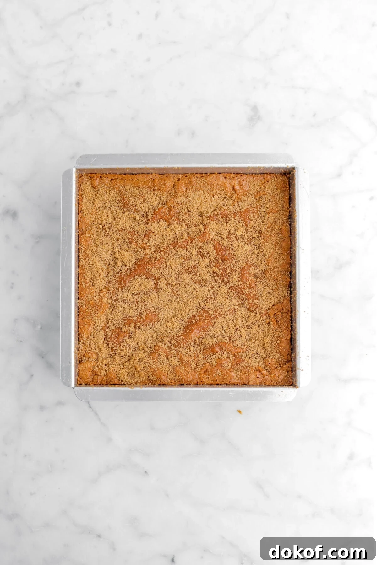 baked blondies in square pan.