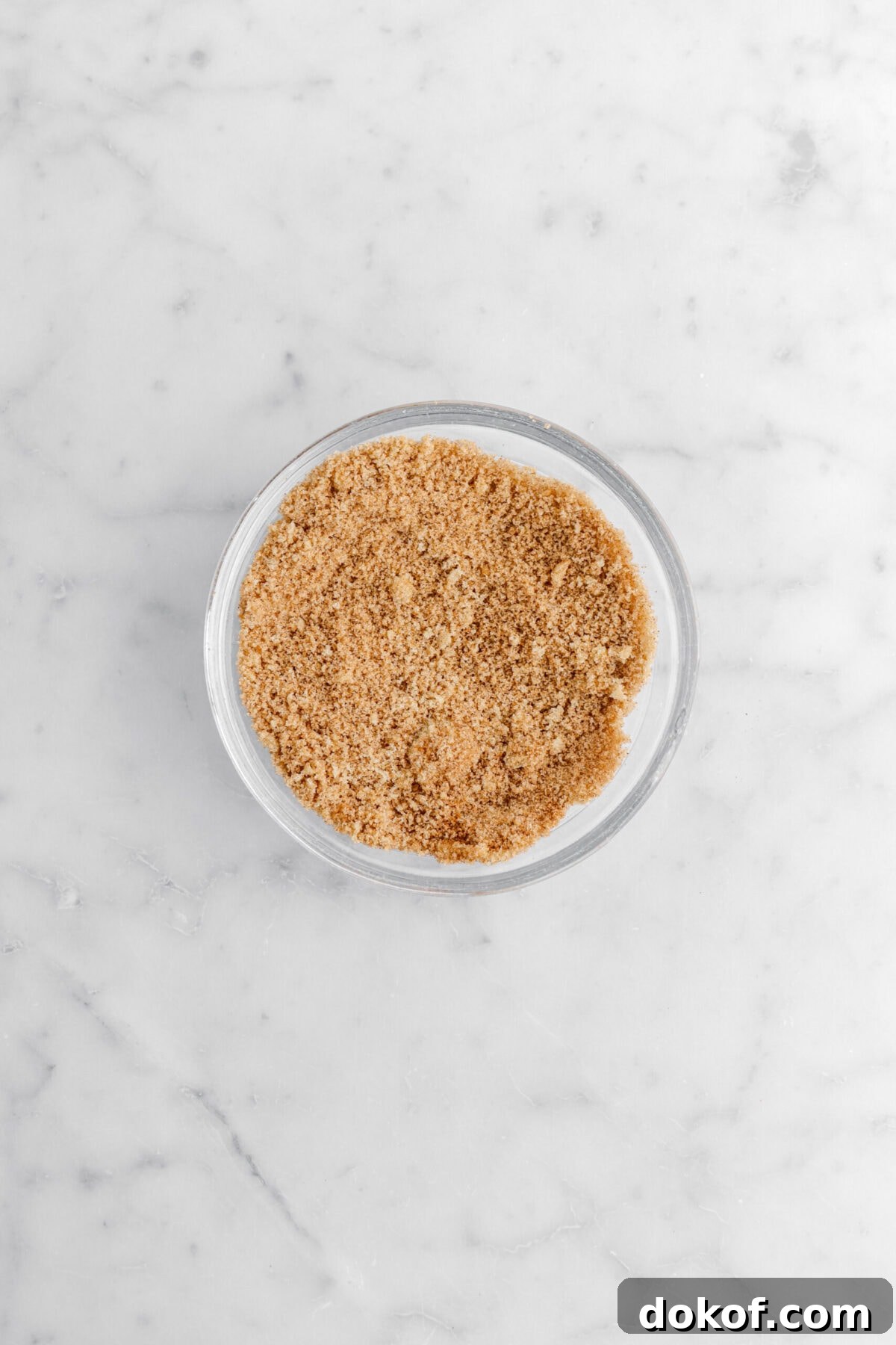 brown sugar and cinnamon mixture in glass bowl.