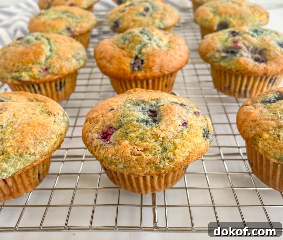 Mixed Berry Muffins With Frozen Berries and Buttermilk