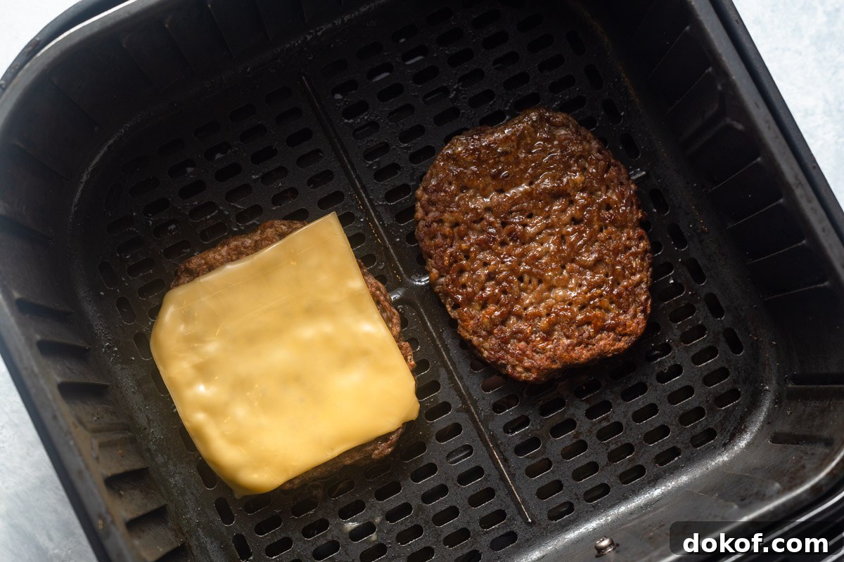 cooked air fryer frozen burgers