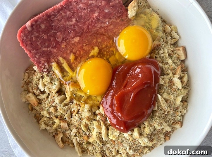 How to make the best meatloaf with a box of stovetop stuffing and just a few other cheap ingredients! 
