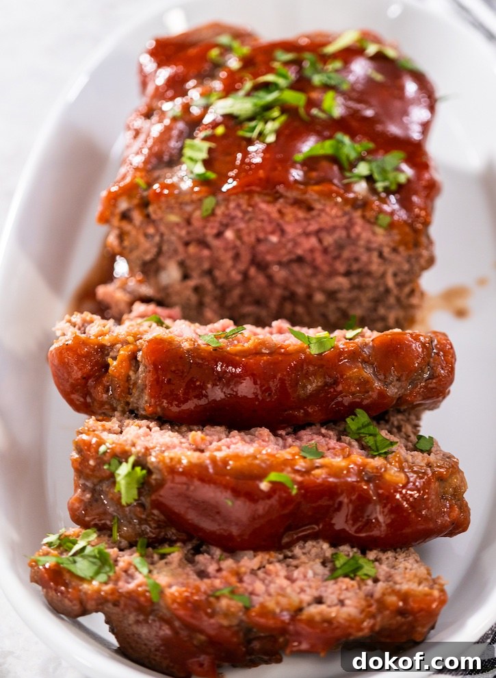 Delicious moist meatloaf made with just 4 ingredients!