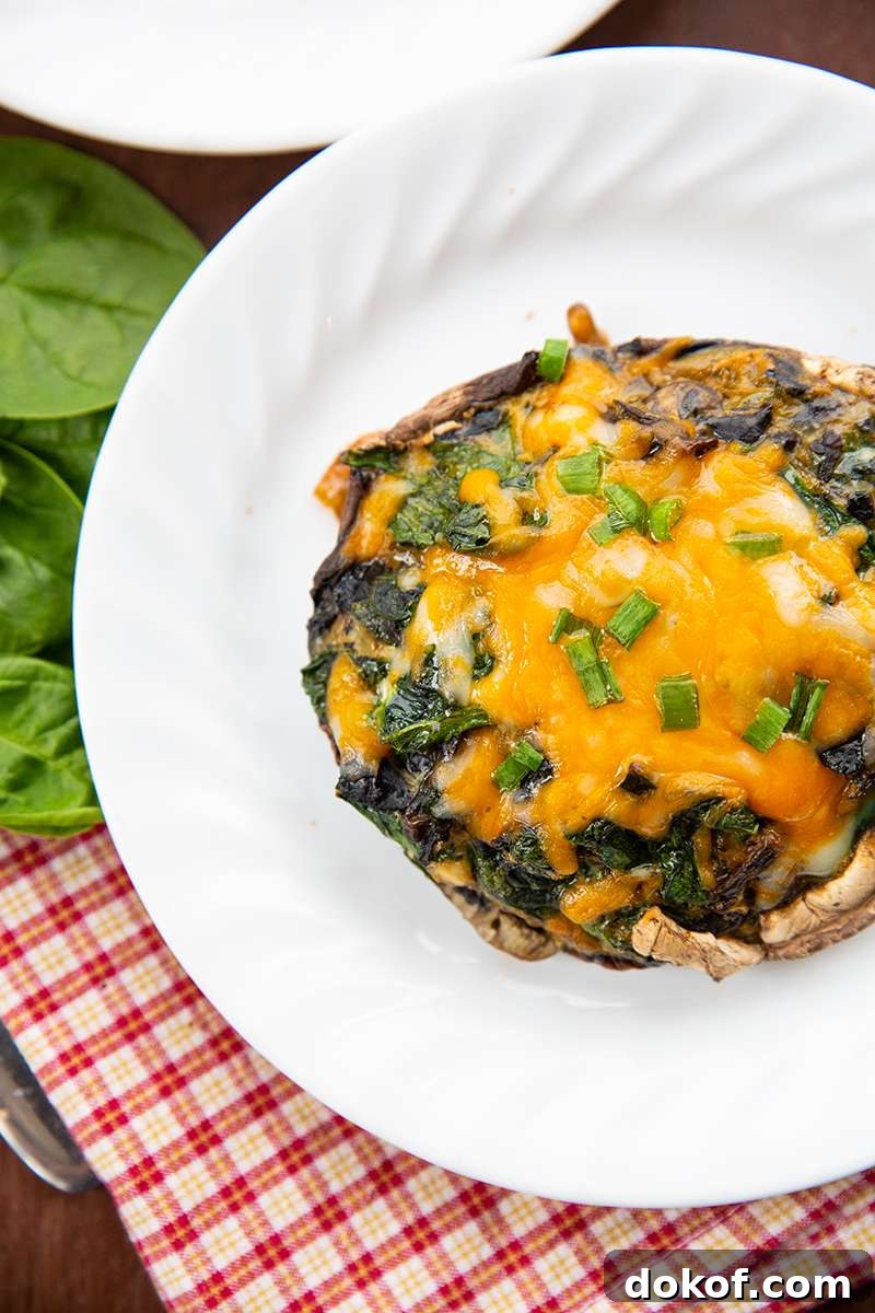 Stuffed Portobello plated and ready to eat. Stuffed Portobello plated and ready to eat.
