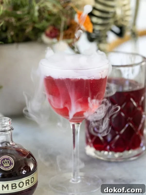 Vampire's kiss cocktail in a coupe.