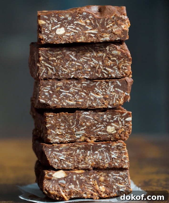 No Bake Chocolate Oatmeal Bar Recipe