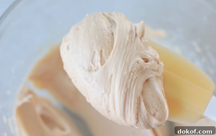 spatula with caramel frosting
