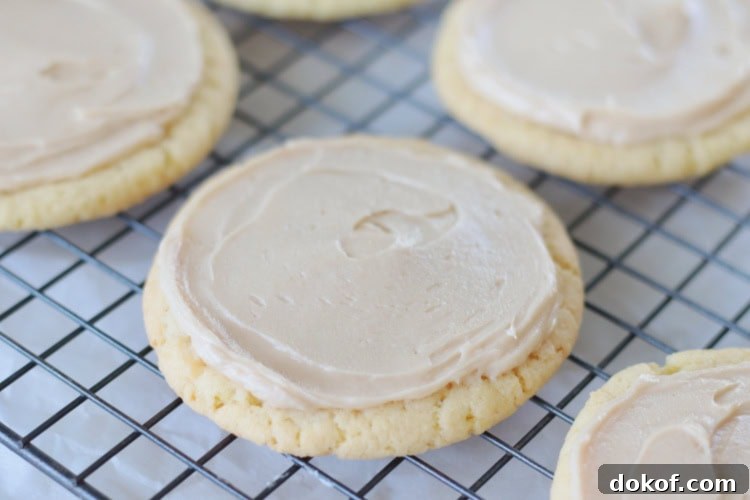 caramel sugar cookies on wire rack
