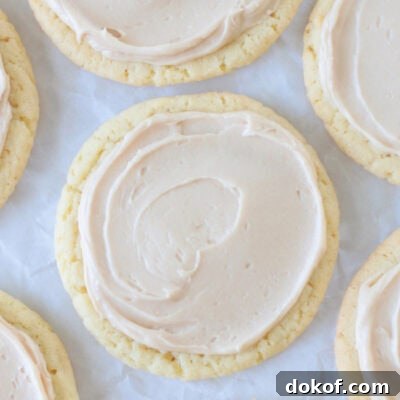 caramel sugar cookies on parchment paper