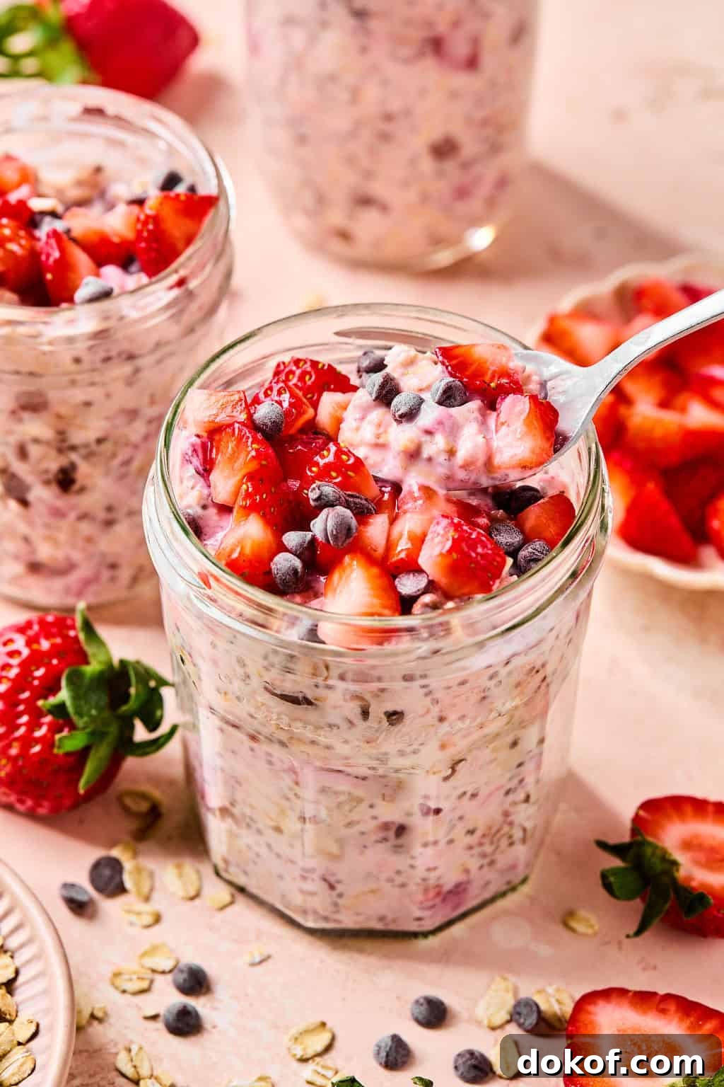 Chocolate Covered Strawberry Overnight Oats