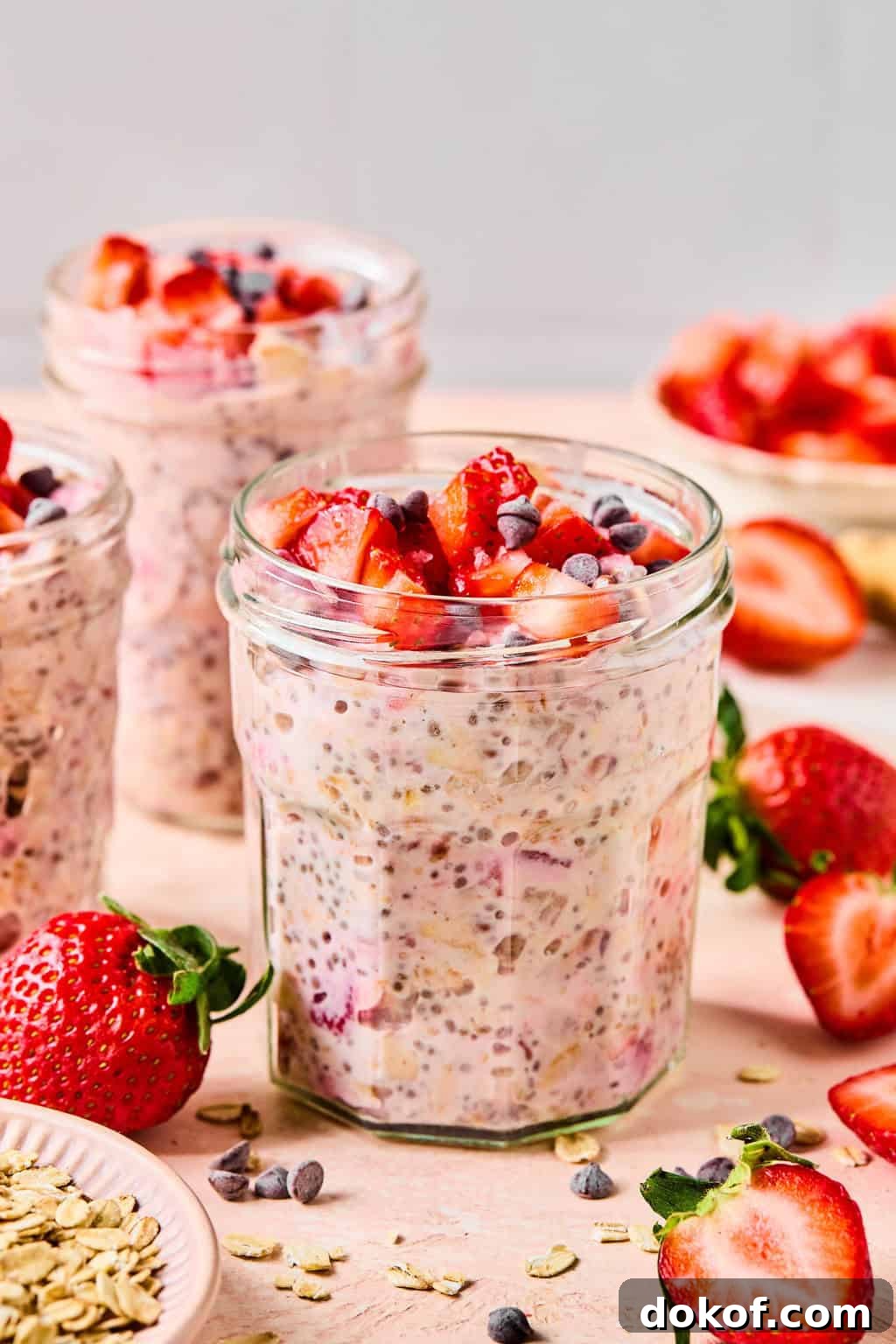 Chocolate Covered Strawberry Overnight Oats