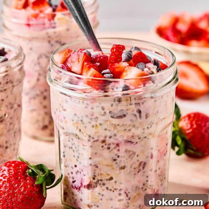 Chocolate Covered Strawberry Overnight Oats