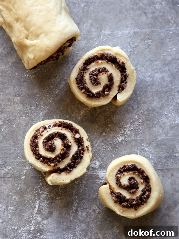 Chocolate Hazelnut Sweet Rolls | completelydelicious.com