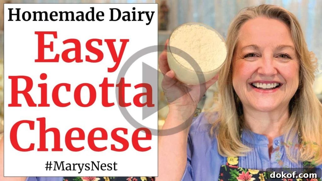 Homemade ricotta cheese