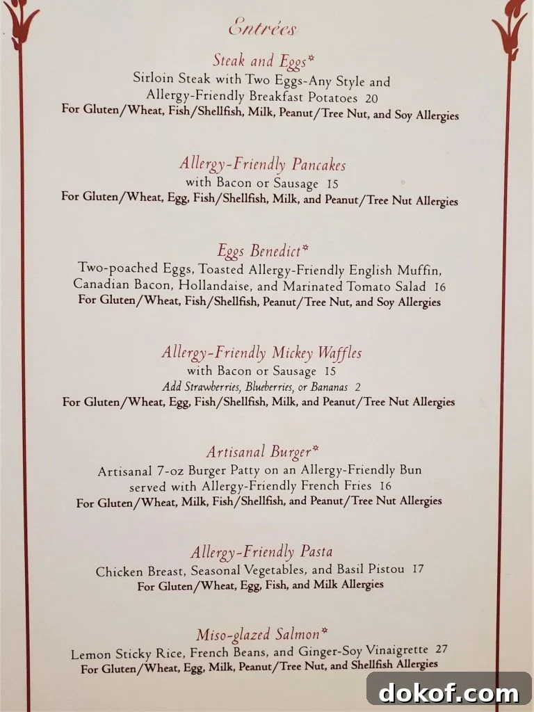 grand floridian cafe allergy menu second page