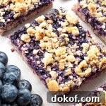 Breakfast Blueberry Oatmeal Crumb Bars - Featured Image