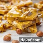 pile of golden brown peanut brittle