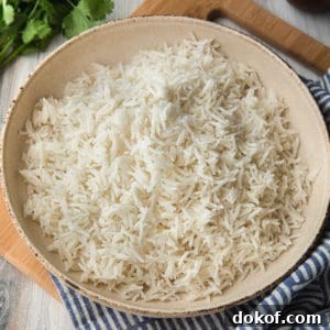 a bowl of basmati rice