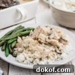 A close up of a plate of Cracker Barrel Chicken and Rice Recipe