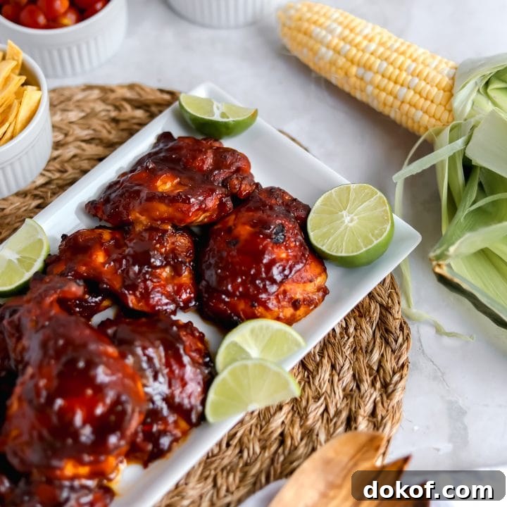 BBQ Chicken on white plate