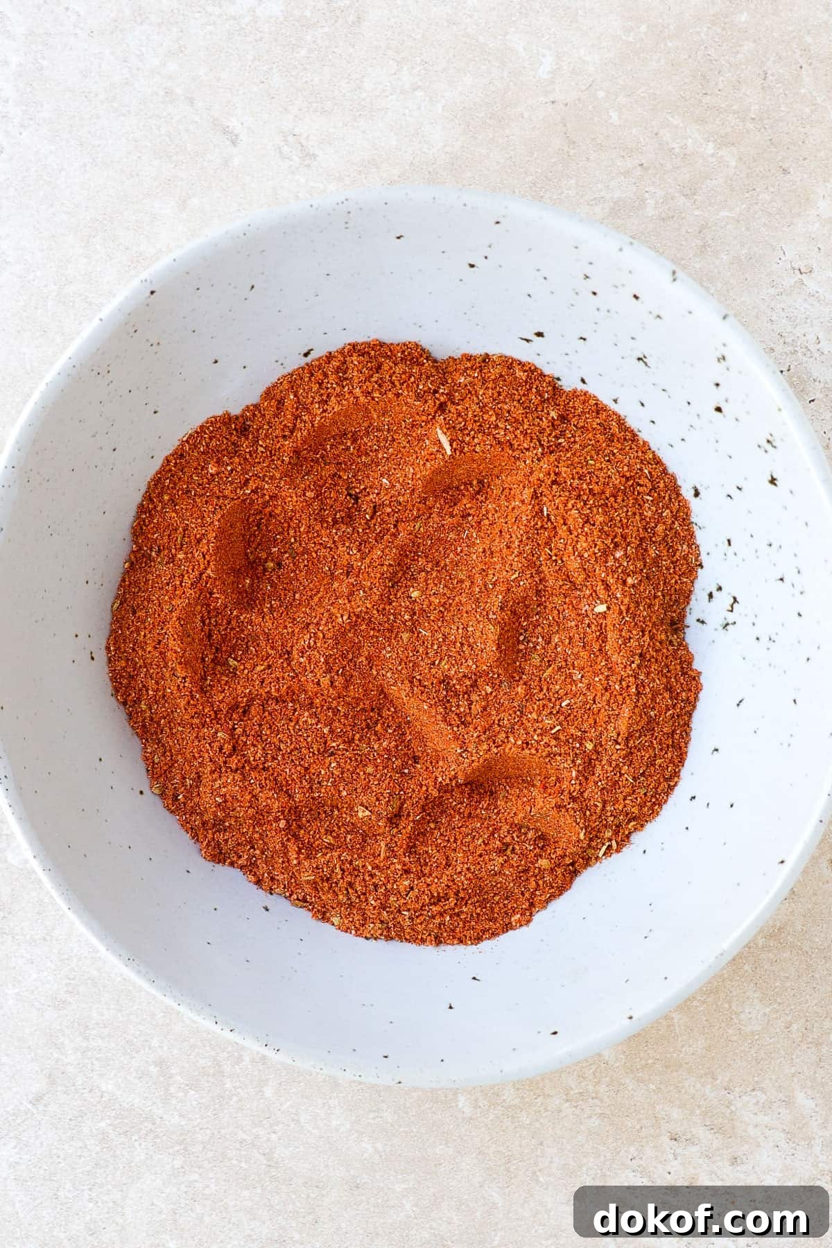 Homemade chicken taco seasoning in a bowl.