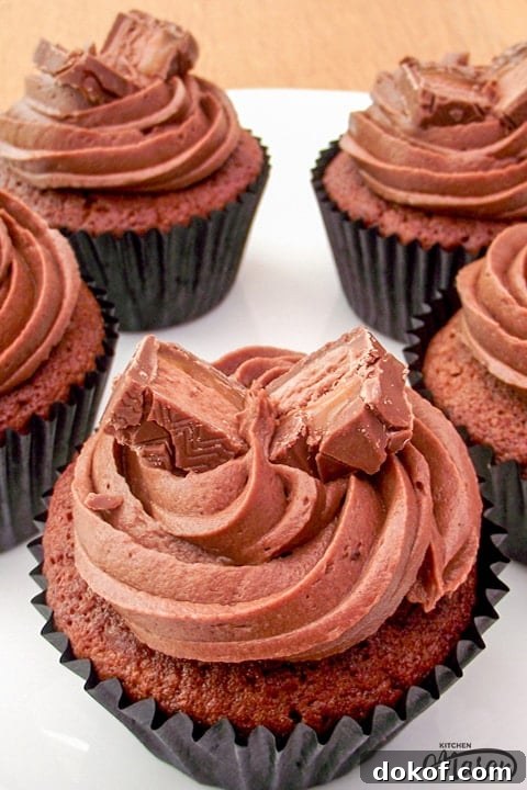 Mars Bar Cupcakes on a plate