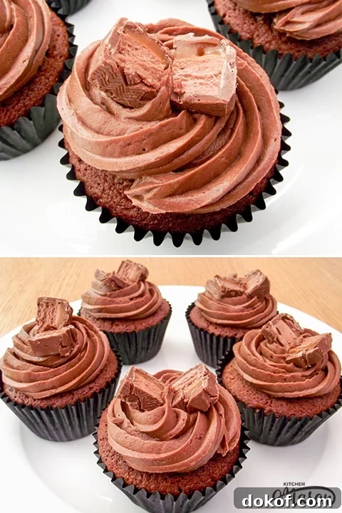Mars Bar Cupcakes on a plate