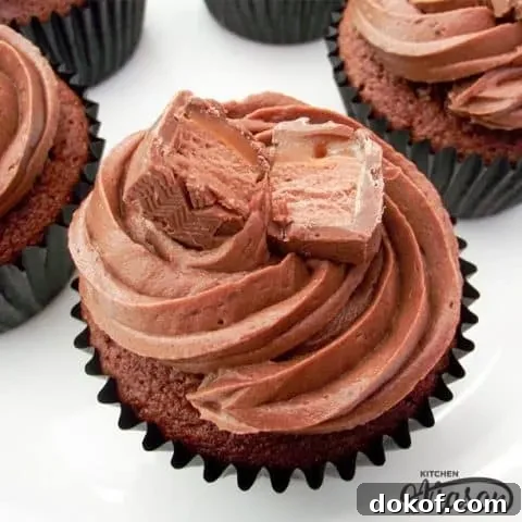 Mars Bar Cupcakes on a plate
