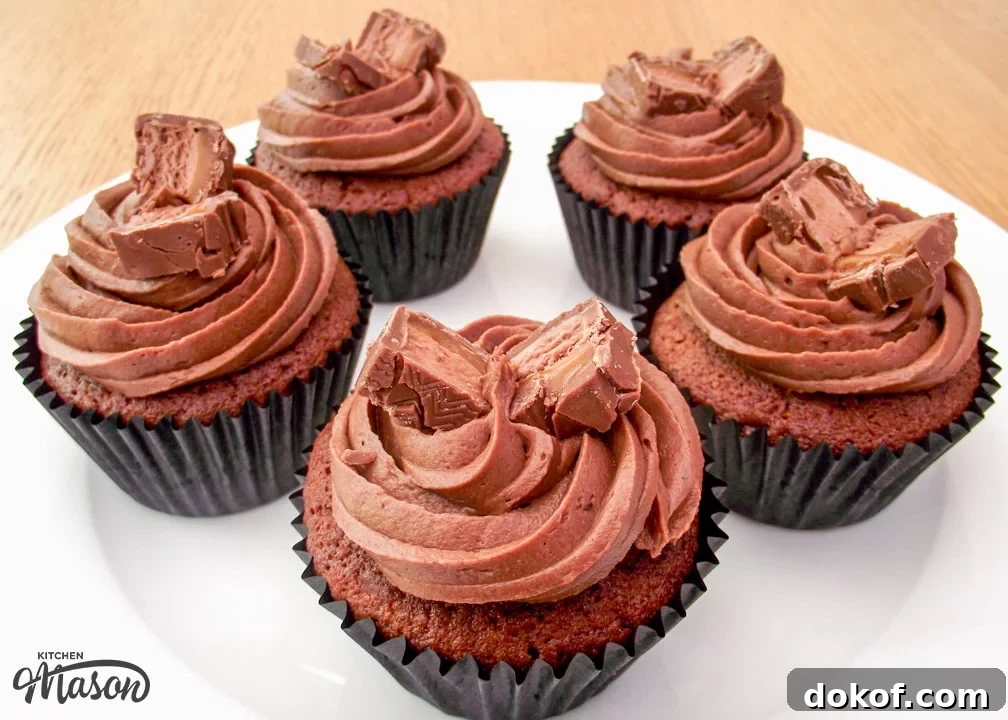 Mars Bar Cupcakes on a plate