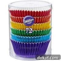 Primary Rainbow Colours Baking Cases, Standard, pack of 72