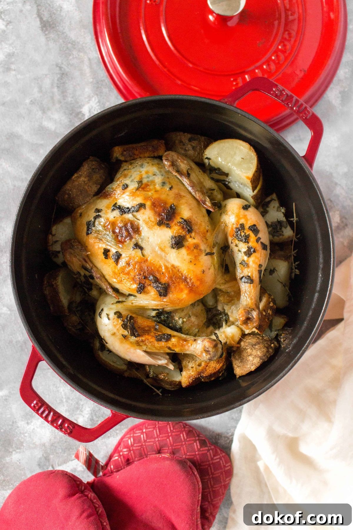 Garlic Herb Butter Roasted Chicken