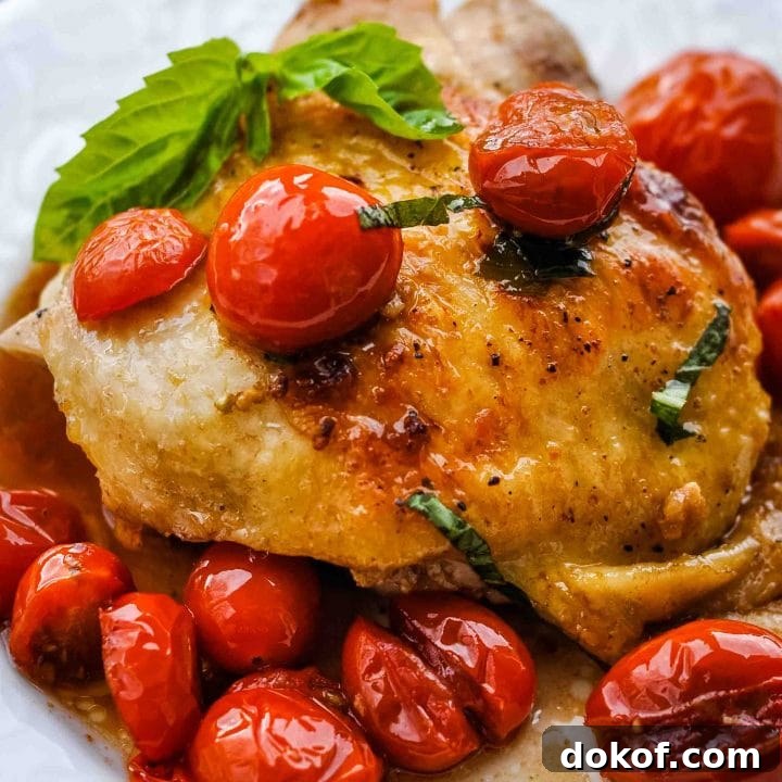 Tomato Basil Chicken Thighs