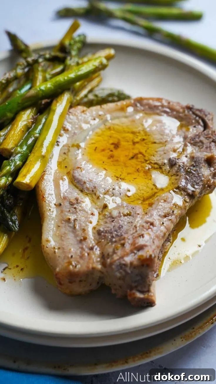 One Pan Pork Chops with Asparagus