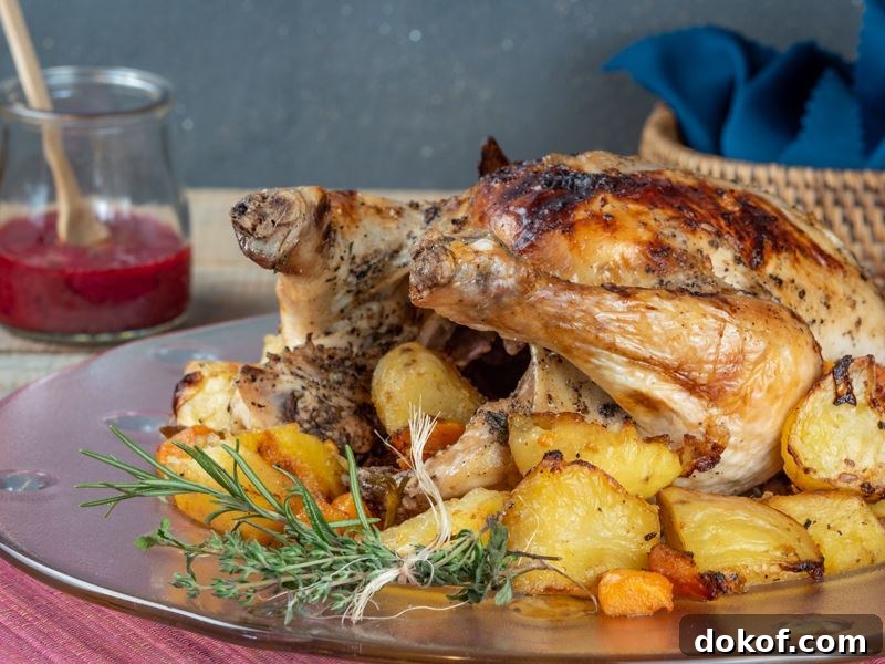 Roasted Chicken & Blackberry Gravy
