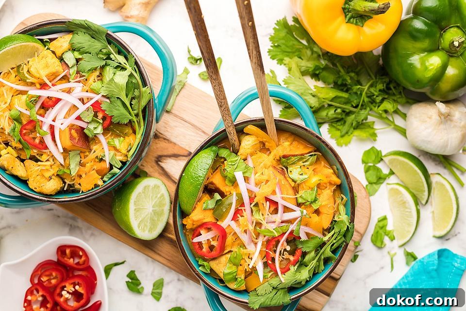 Red Thai Coconut Chicken Soup