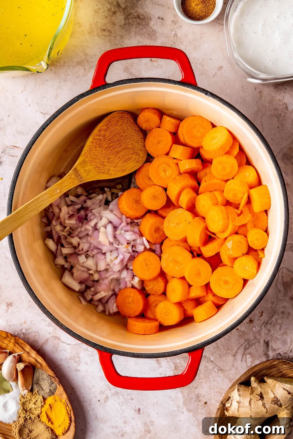 How to Make Carrot Ginger Coconut Milk Soup Step 1 - Olivia Adriance