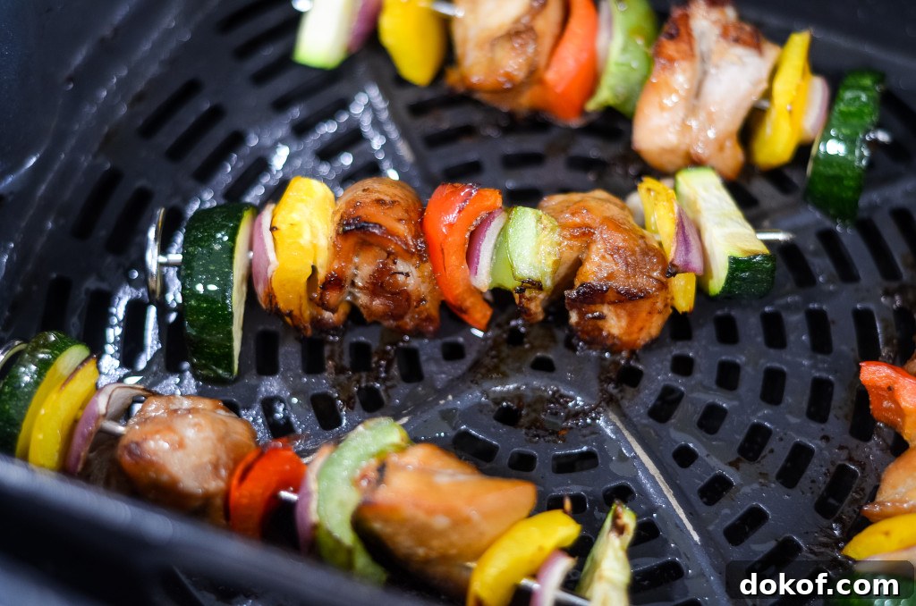 air fryer chicken kabobs