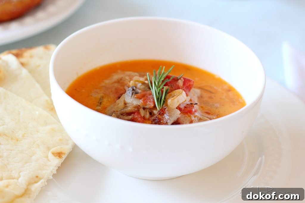 Creamy rabbit in white bowl