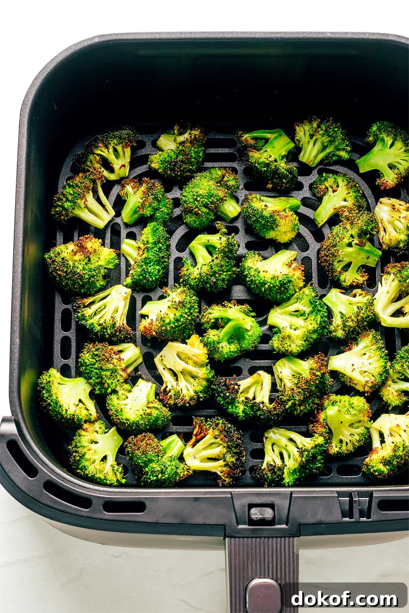 Crispy Air Fryer Broccoli Recipe for Tender, Charred Florets 4 Finished air fryer broccoli