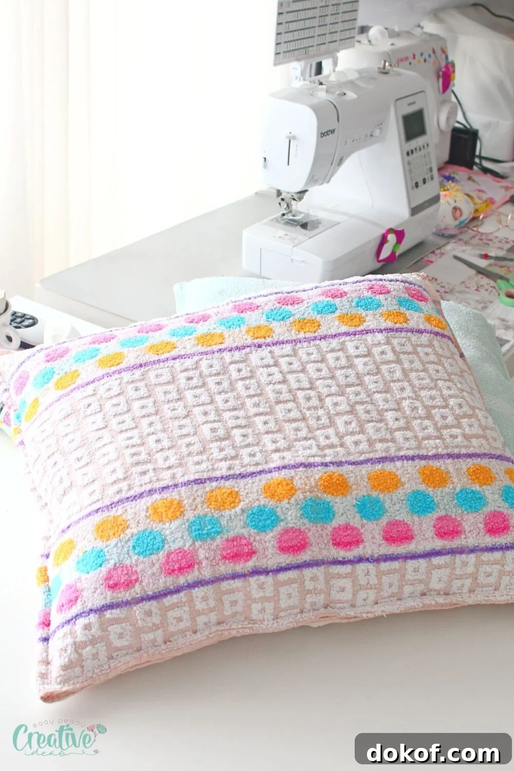 DIY cat bed made from a towel in 10 minutes! Easy steps for a custom spot that fits your home décor.
