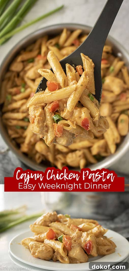 Long pin Cajun Chicken Pasta Easy Weeknight Dinner