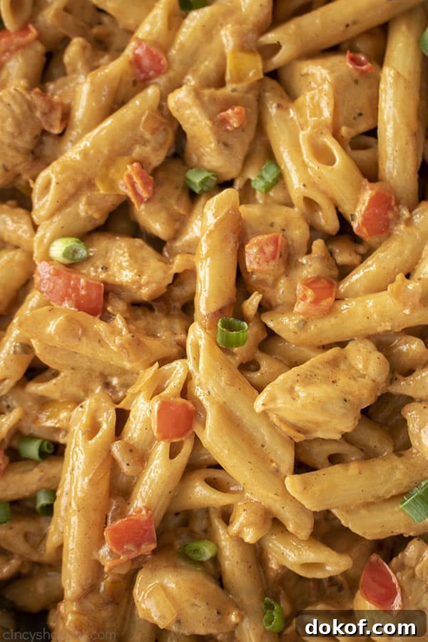 Chicken pasta with parmesan and cajun seasoning