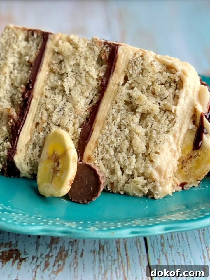 A slice of elvis cake on a plate