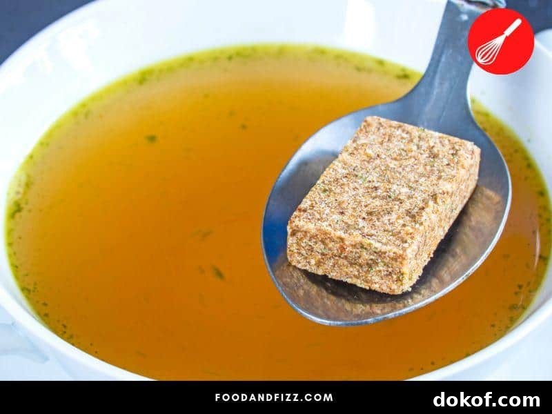 Bouillon cubes have more sodium and are more shelf stable.