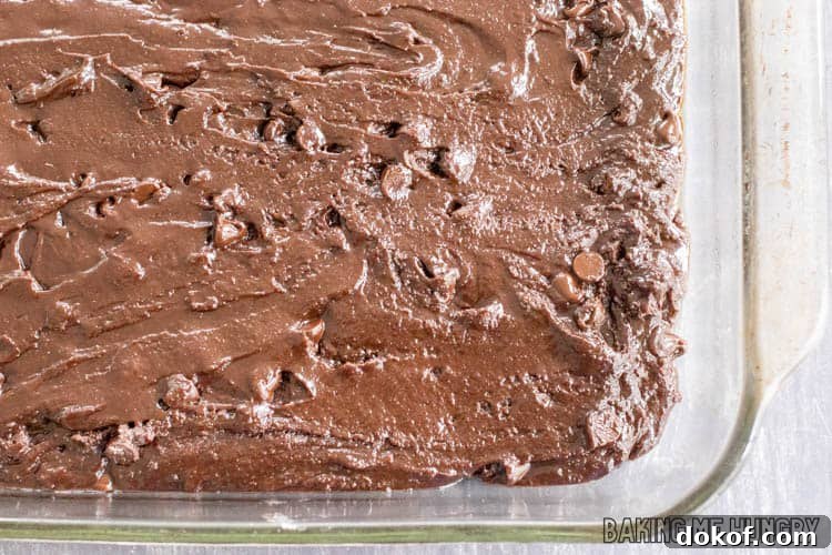 batter spread in pan