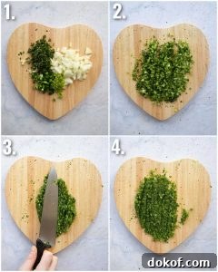 4 step by step photos showing how to prepare guacamole