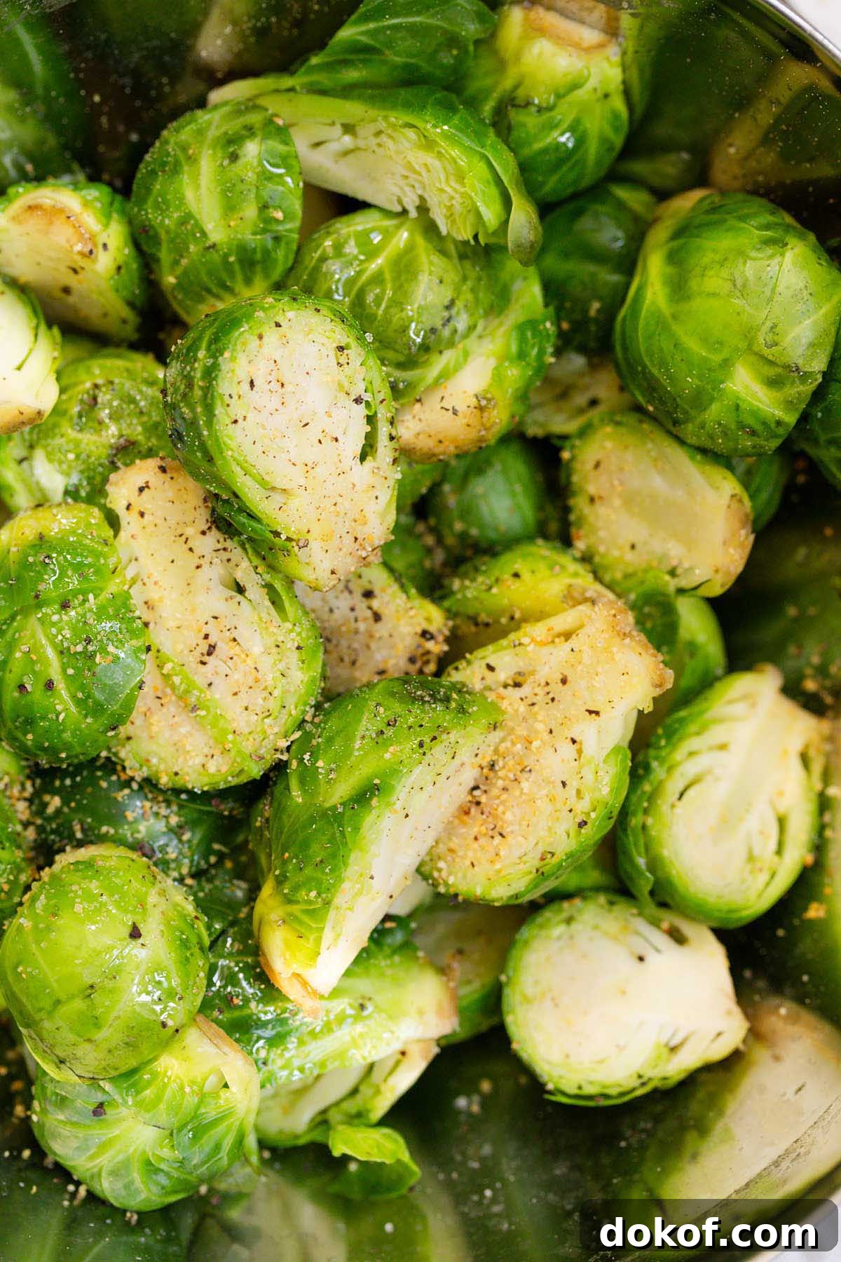 Brussels sprouts with seasonings