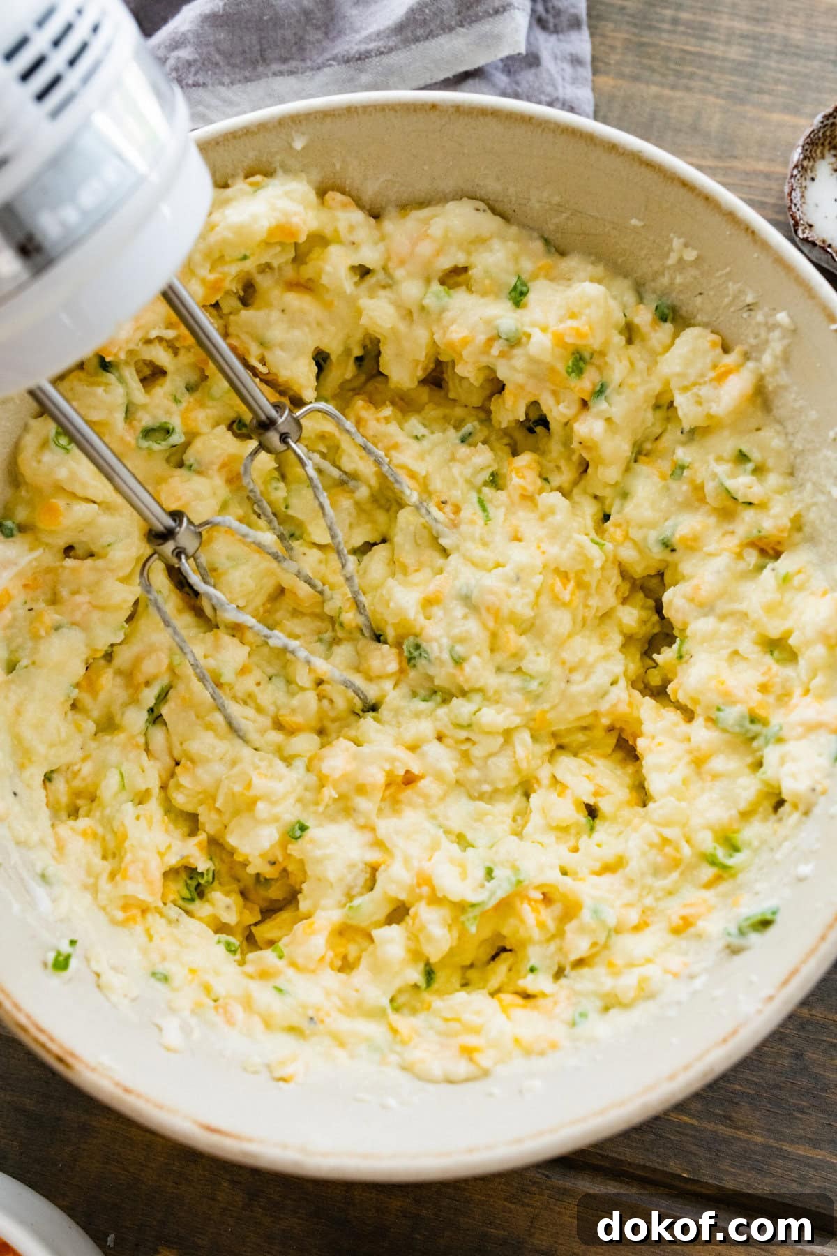 use a mixer to blend the filling