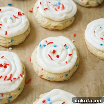 Patriotic frosted sugar cookie